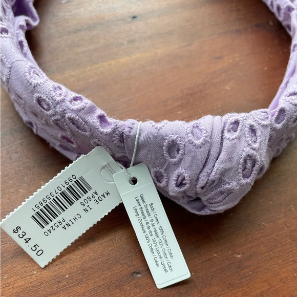 *NWT* J. Crew Eyelet Knot Headband in Dried Lavender - Picture 7 of 12